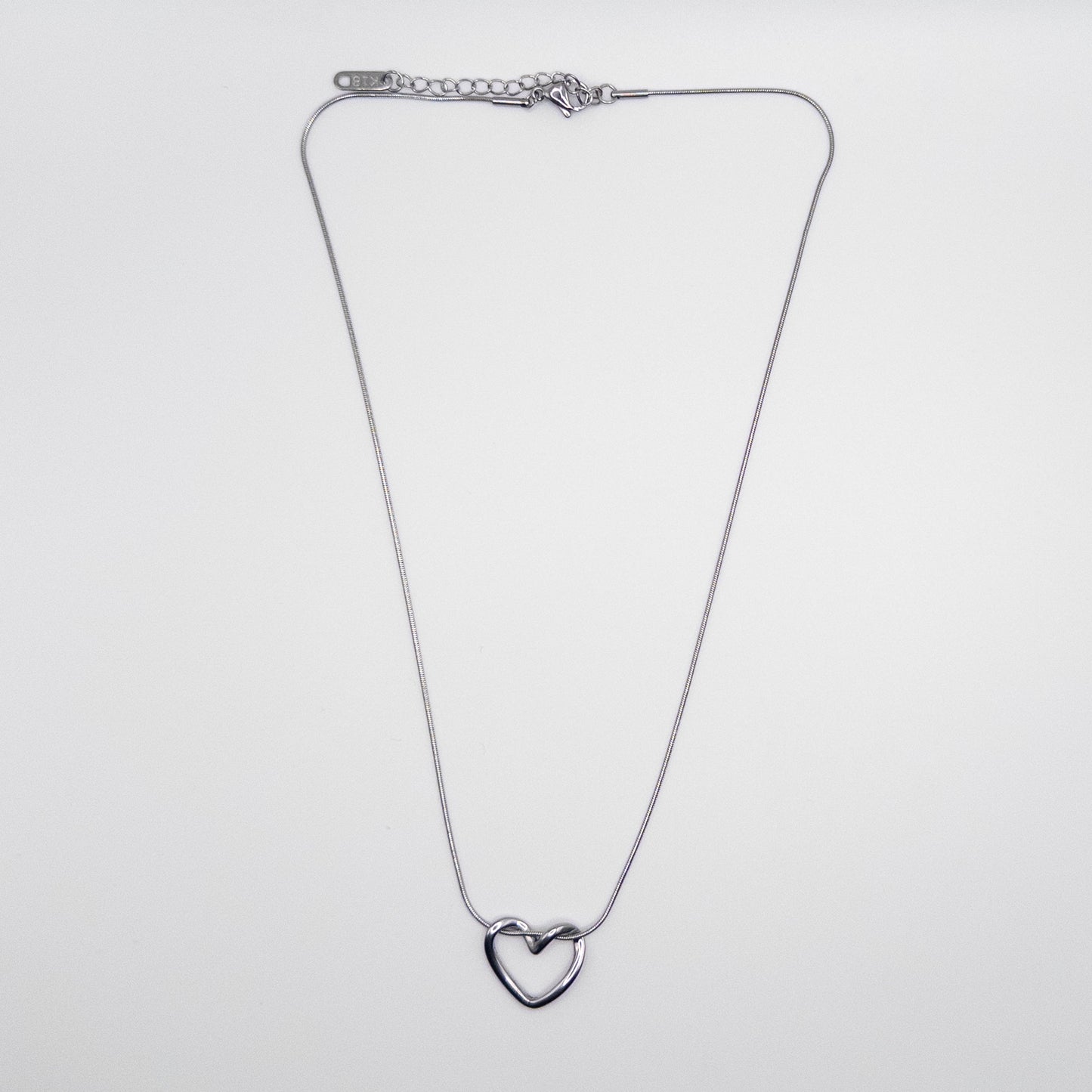 Silver Color Heart Necklace