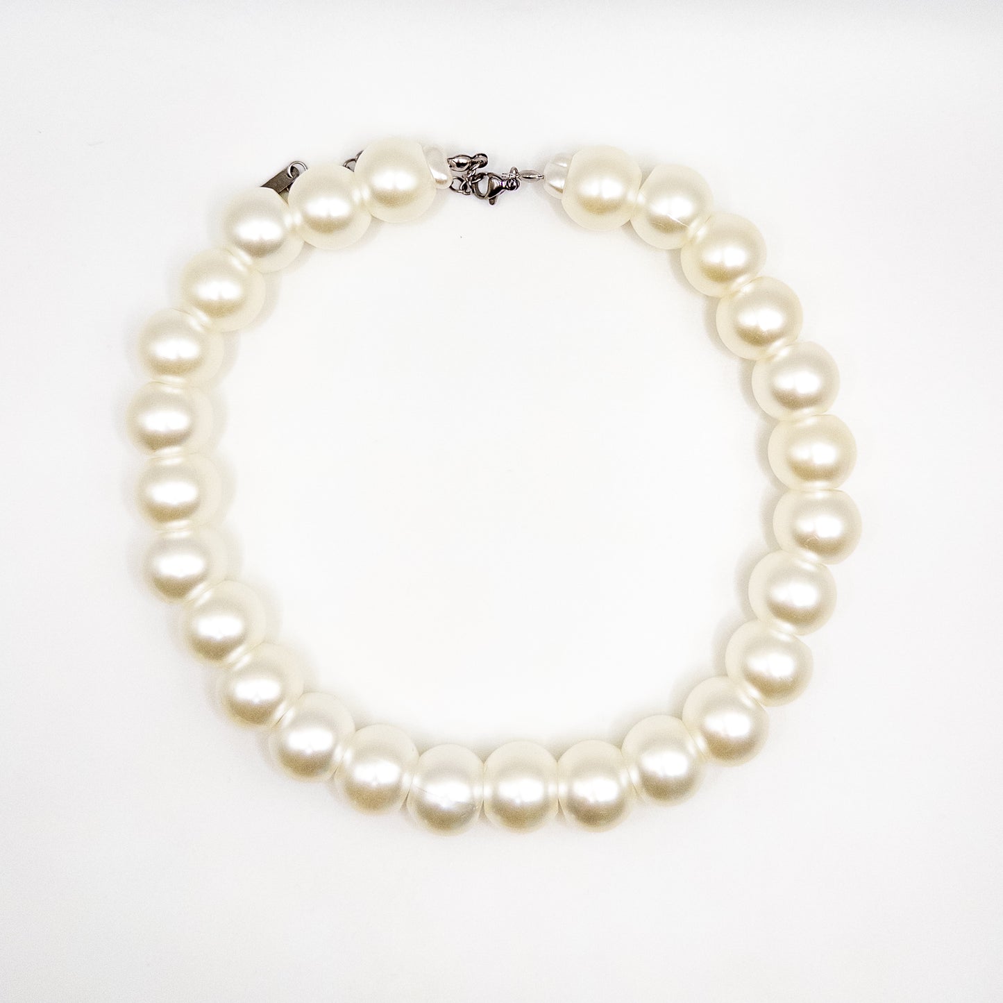 Large Faux Pearl Bead Necklace