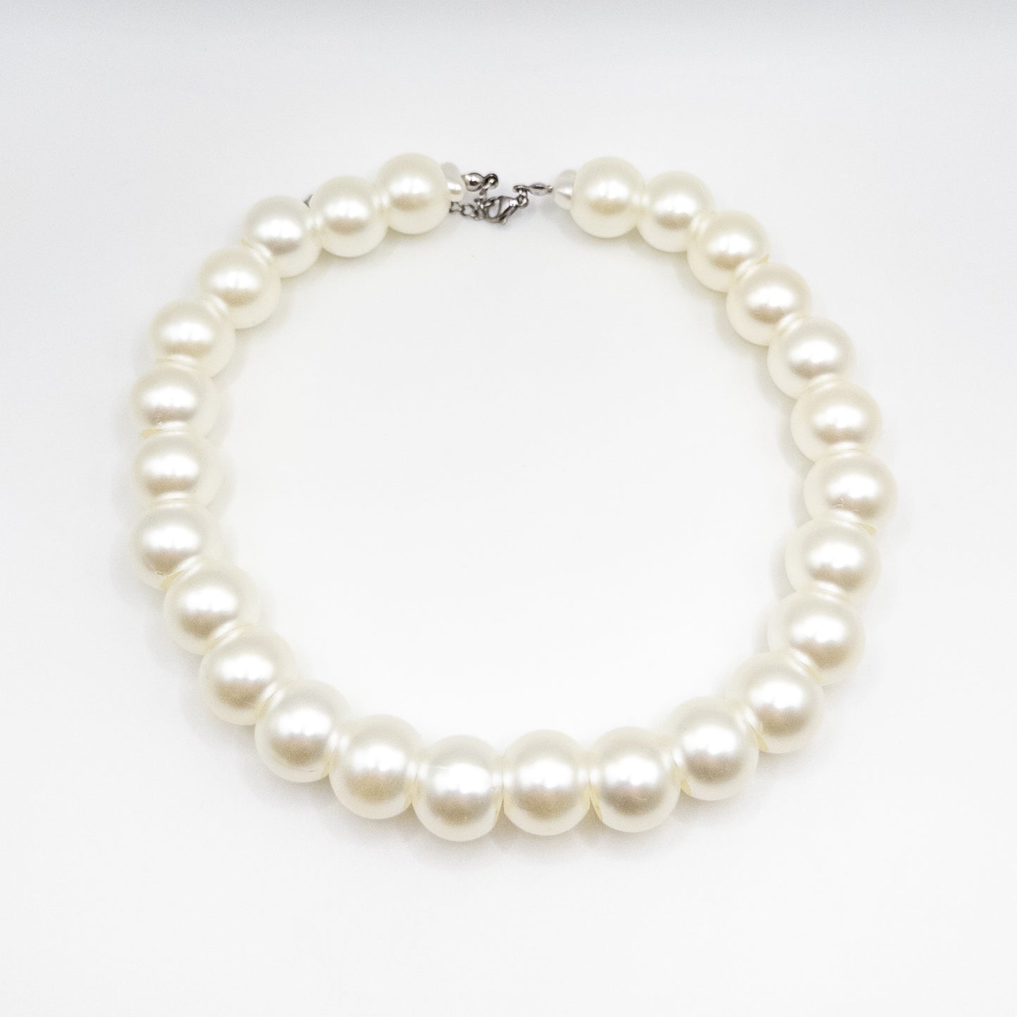 Large Faux Pearl Bead Necklace
