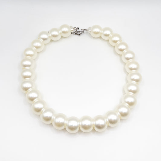 Large Faux Pearl Bead Necklace