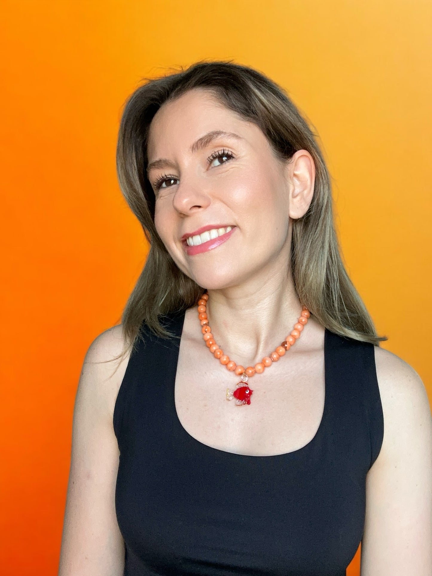 Orange Color Necklace