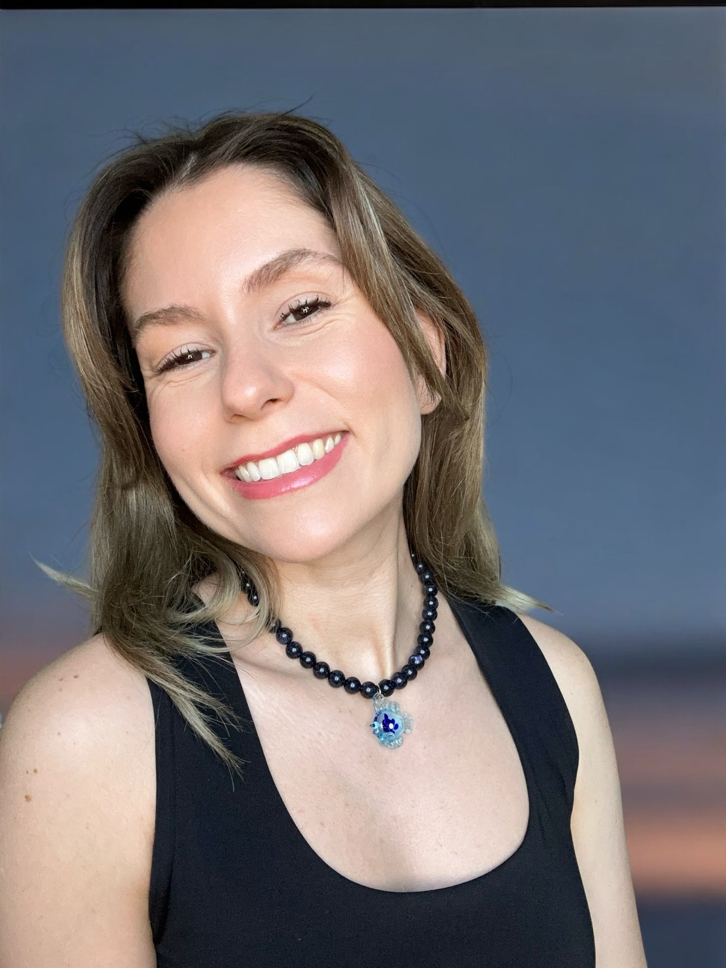 Dark Blue Color Necklace