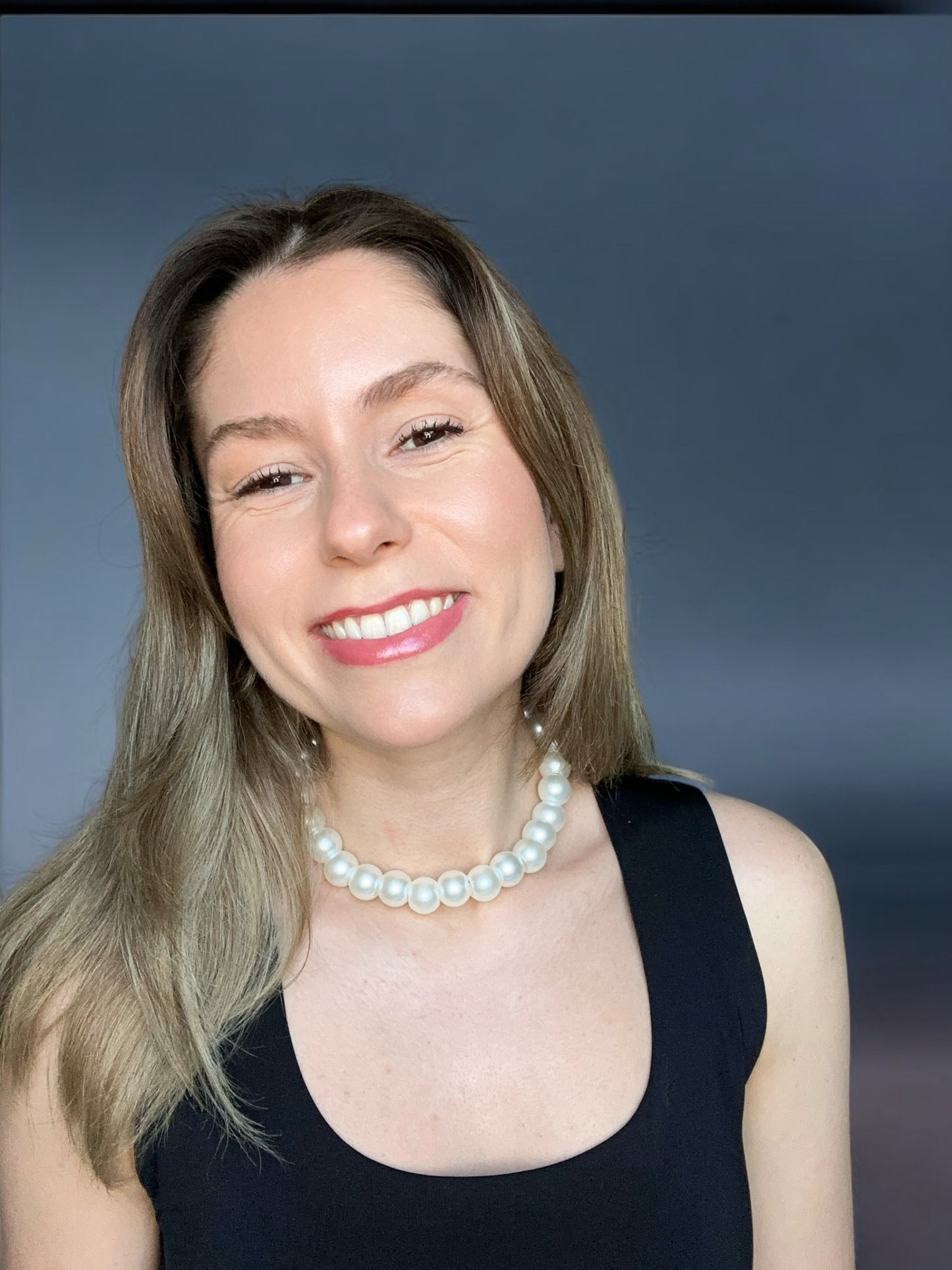 Large Faux Pearl Bead Necklace