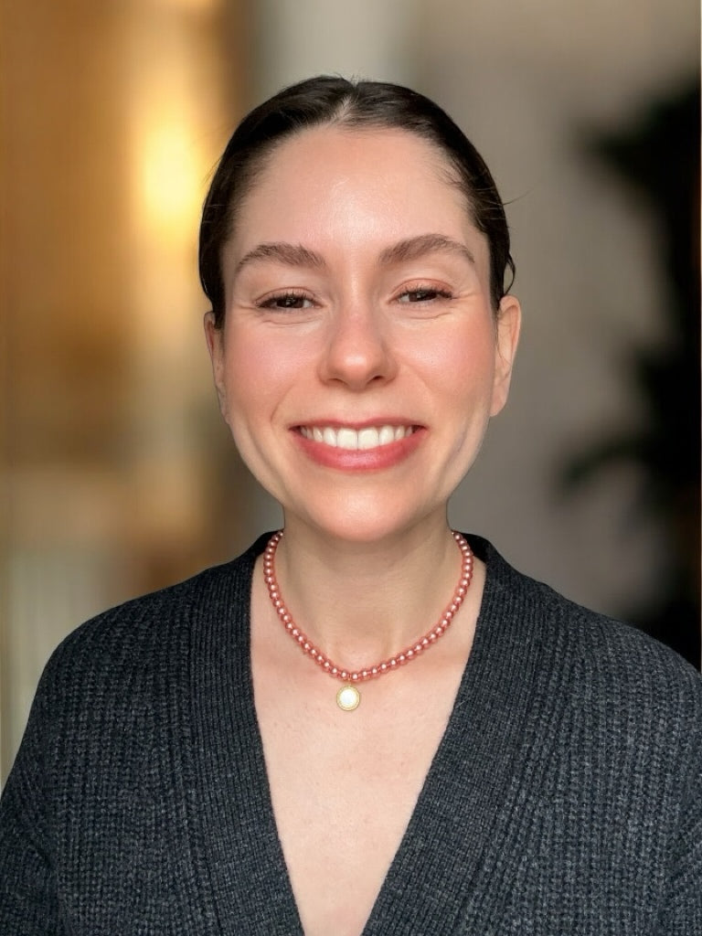 Pink Color Faux Pearl Necklace