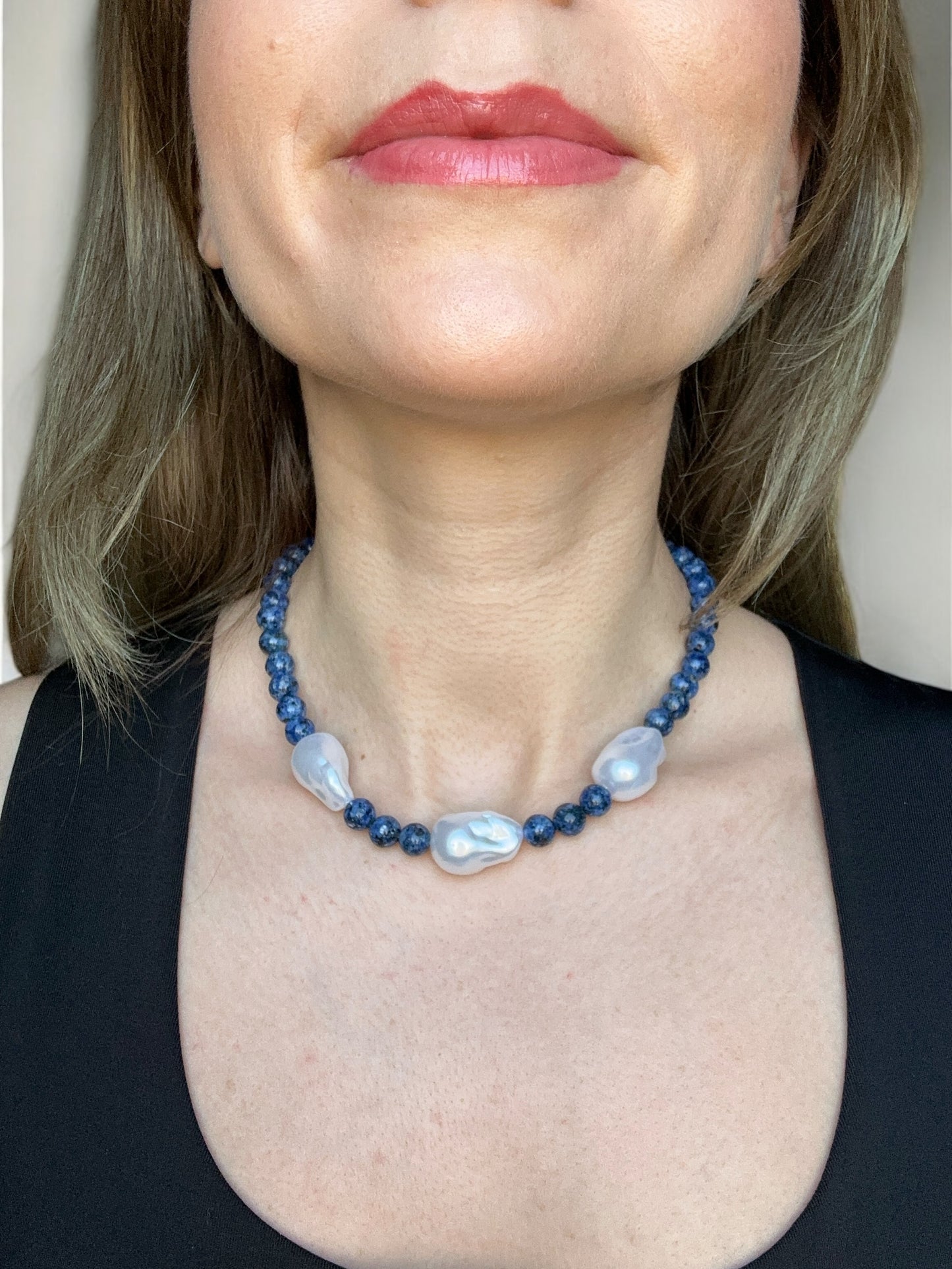 Jasper Stone Bead Necklace