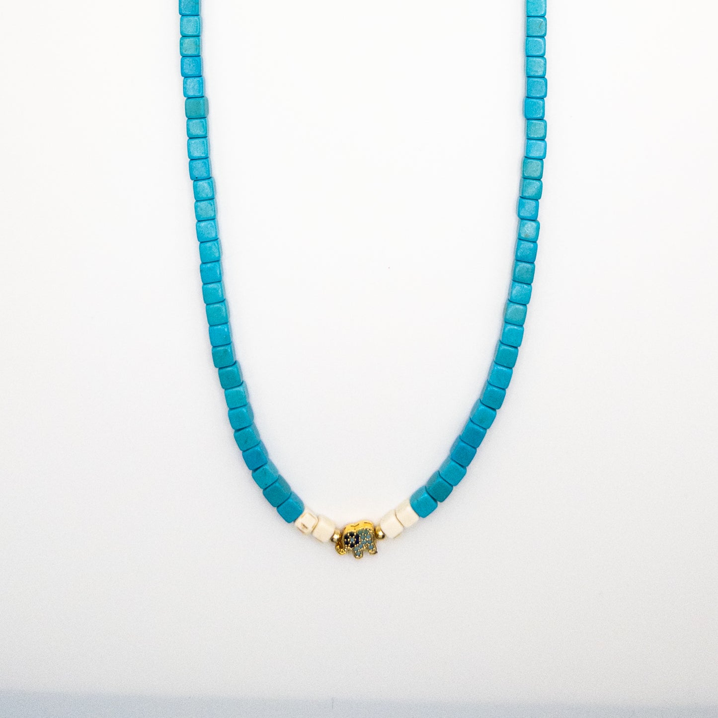 Blue Elephant Necklace