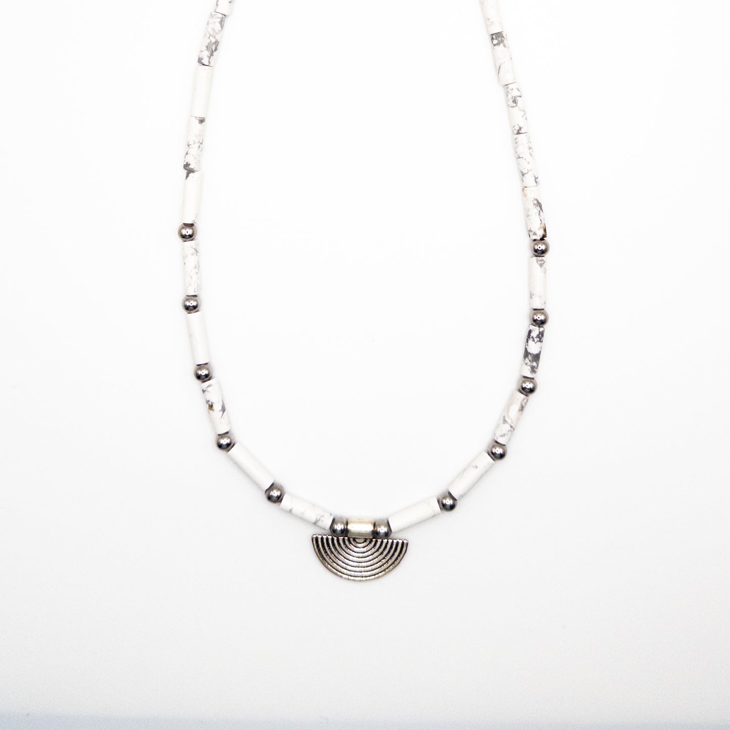 Necklace with Silver Color Pentdant