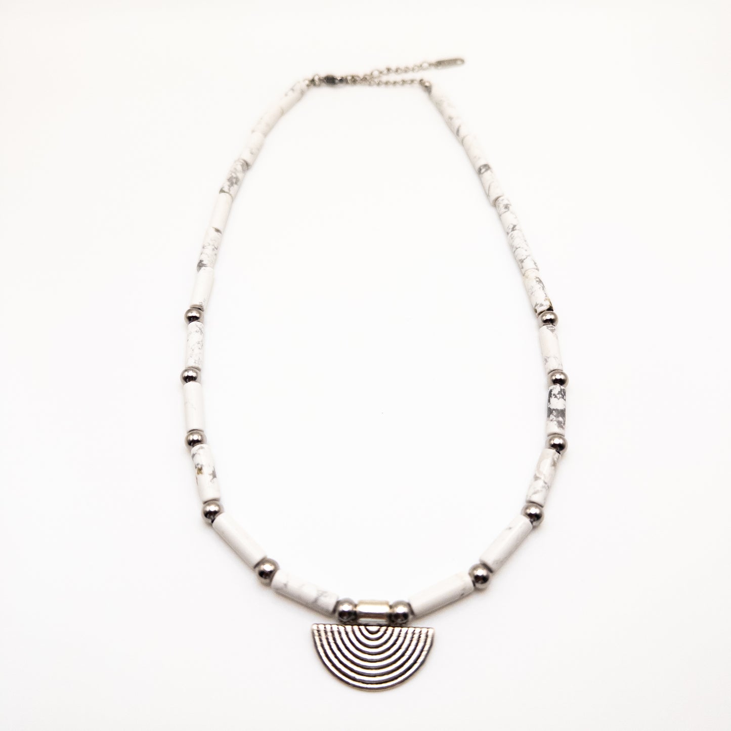 Necklace with Silver Color Pentdant