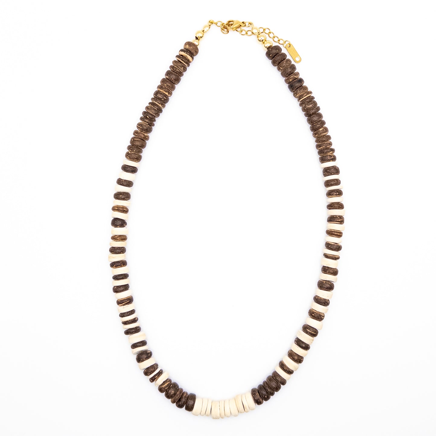 Necklace with Wood-Like Beads