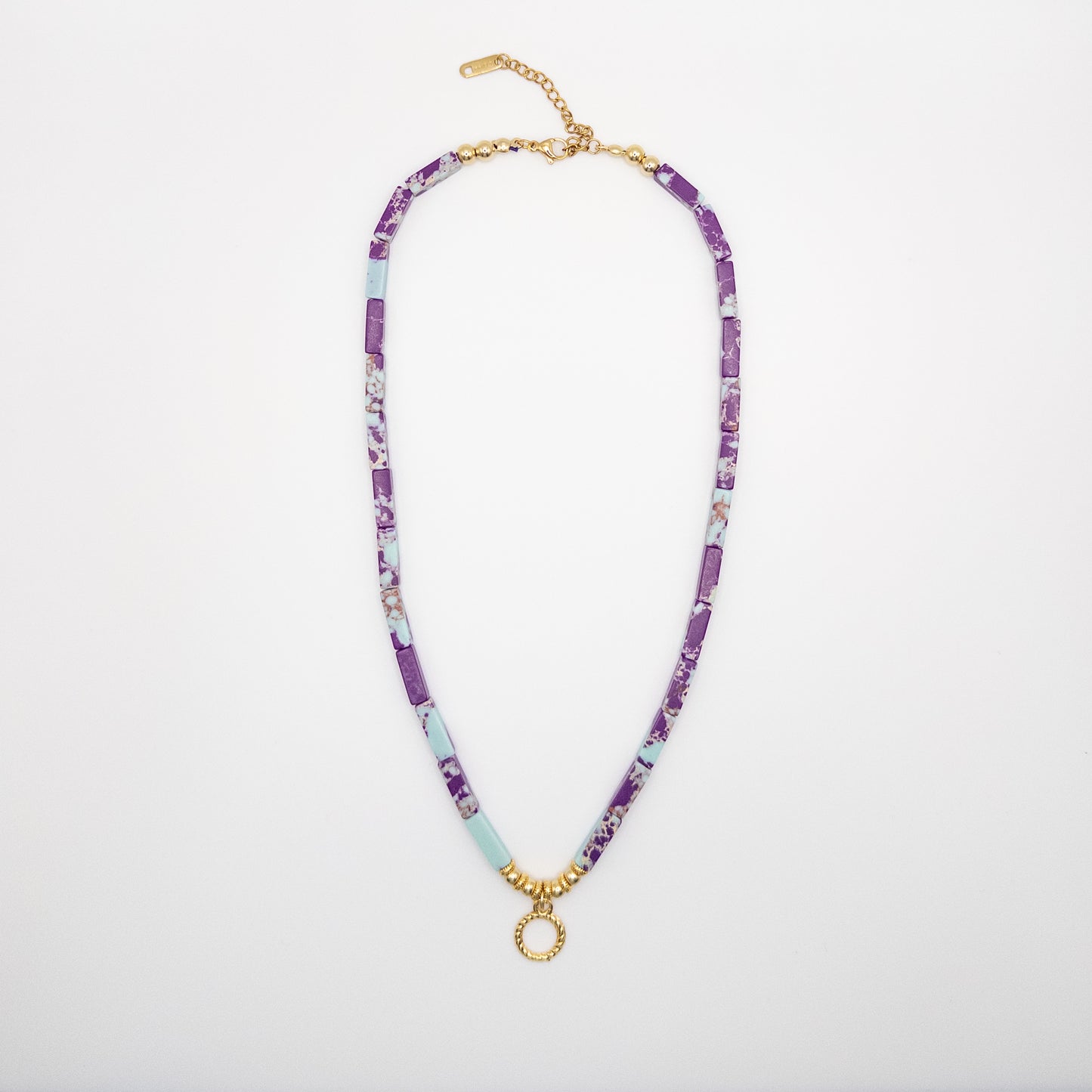 Necklace with Purple Beads