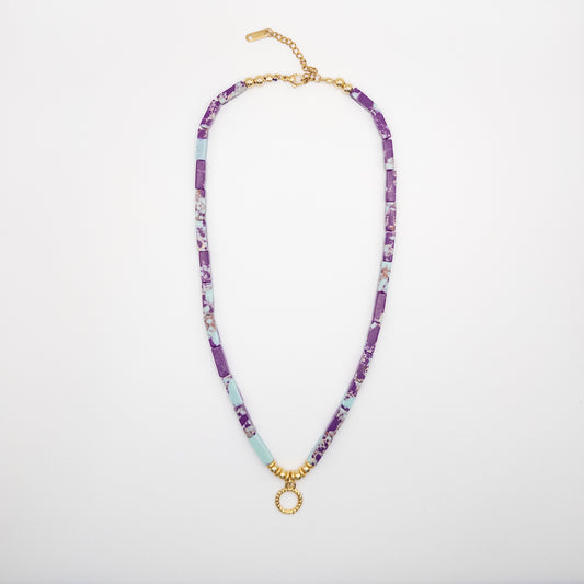 Necklace with Purple Beads