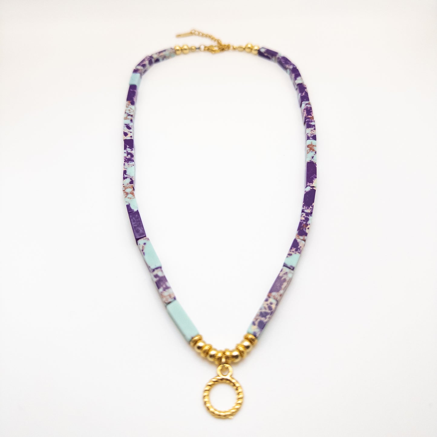 Necklace with Purple Beads