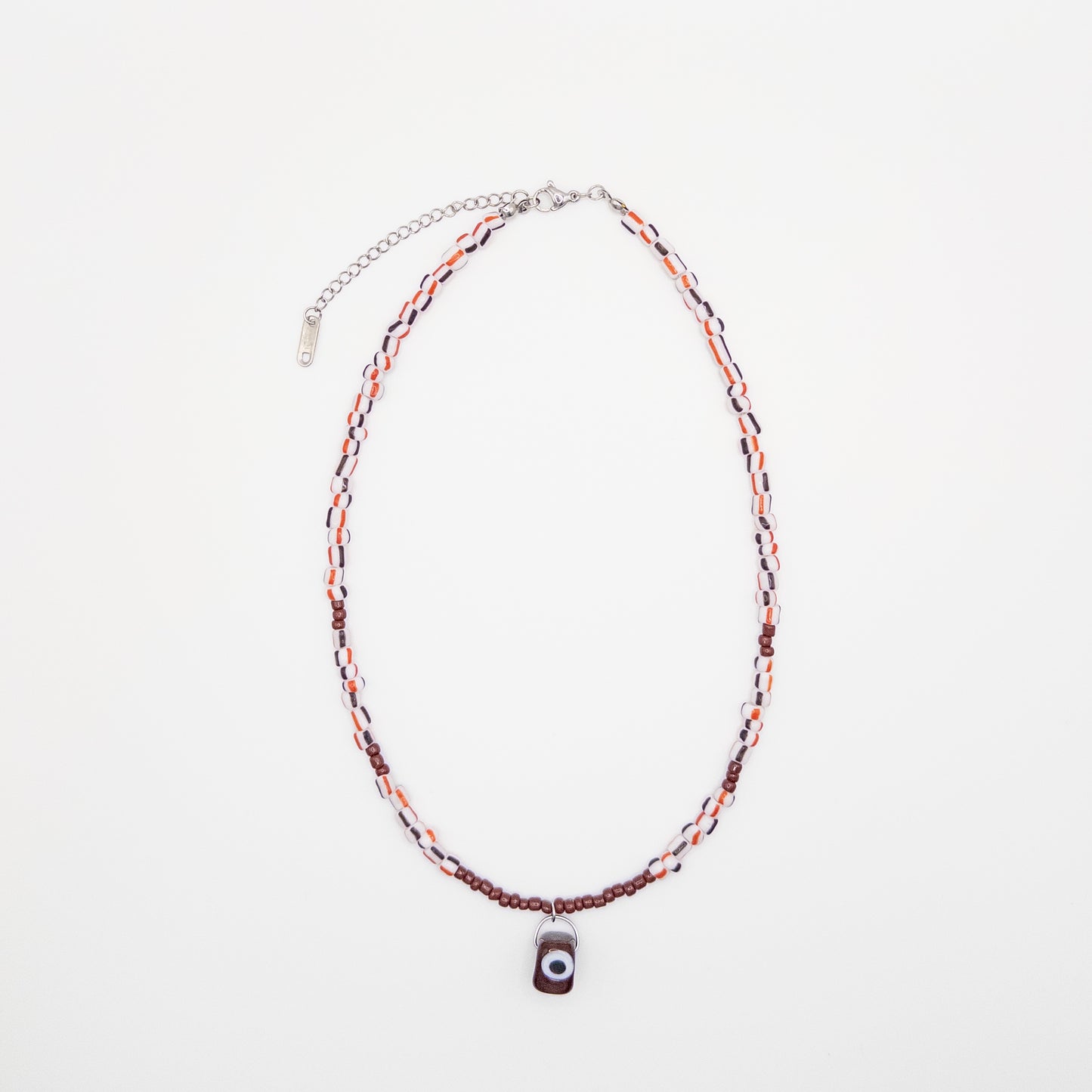 Choker Necklace with Brown Evil Eye Talisman