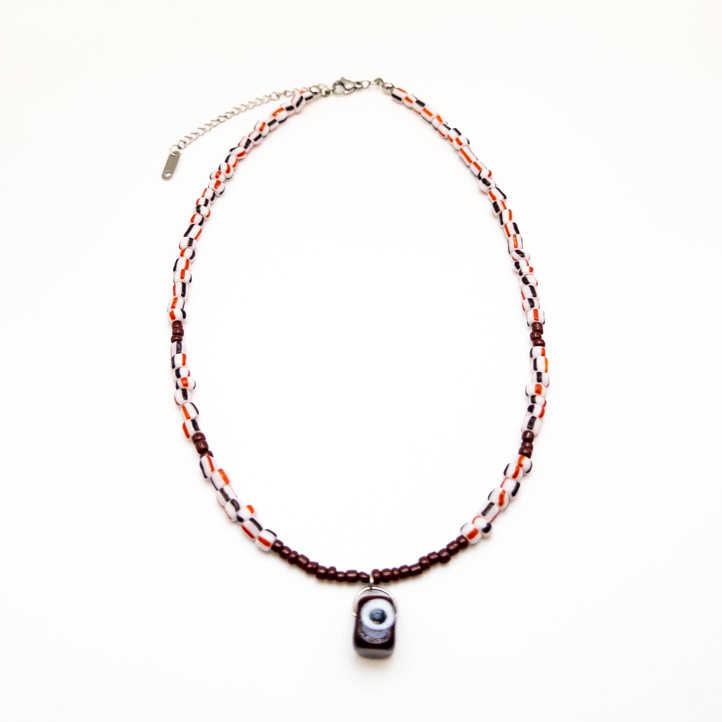 Choker Necklace with Brown Evil Eye Talisman