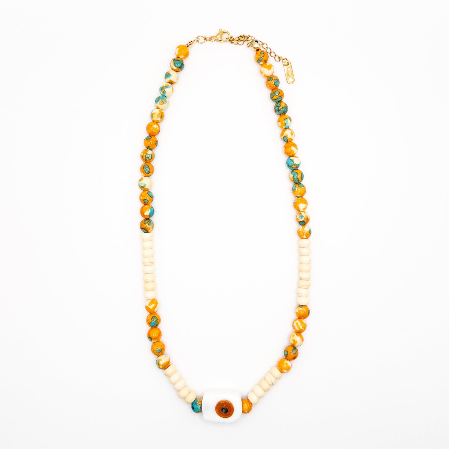 Necklace with Orange Beads