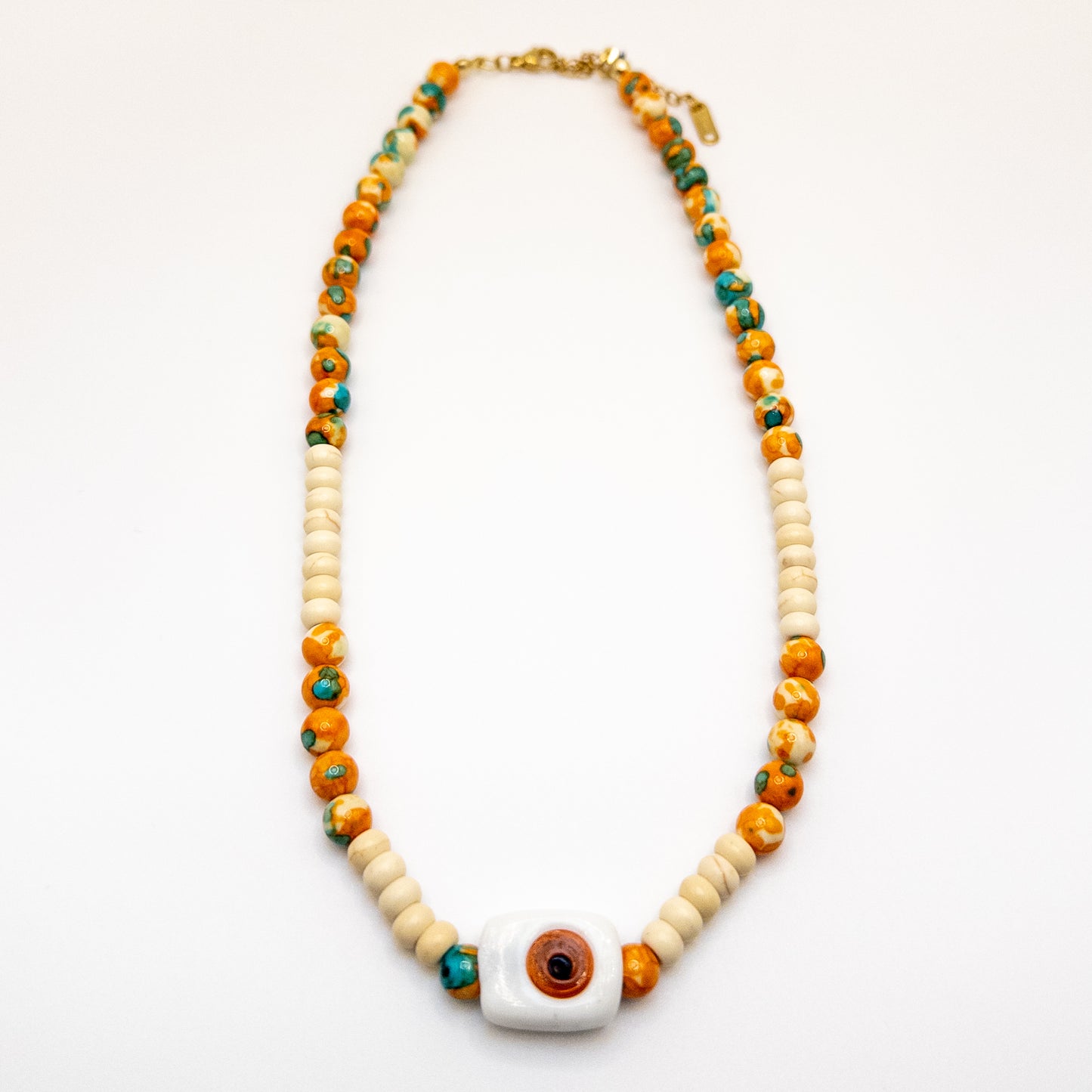 Necklace with Orange Beads