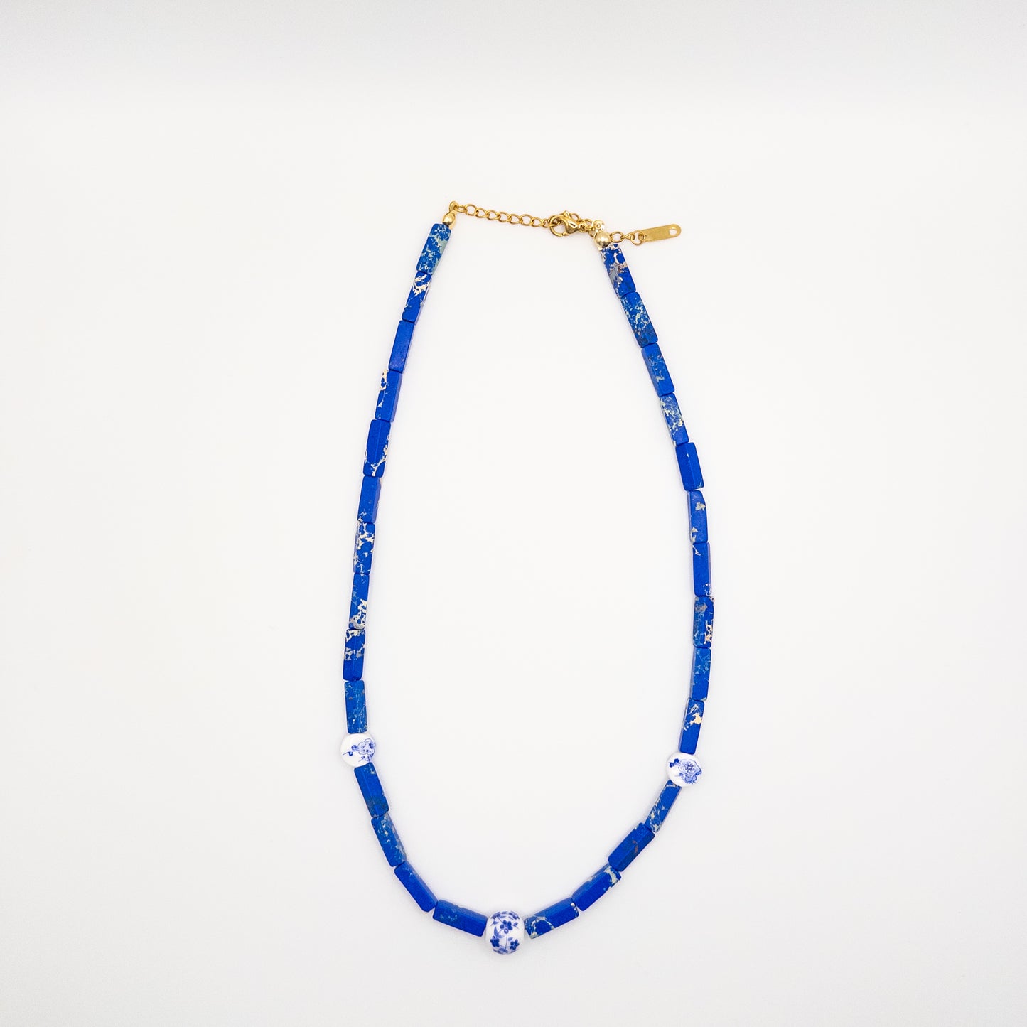 Necklace with Dark Blue Beads