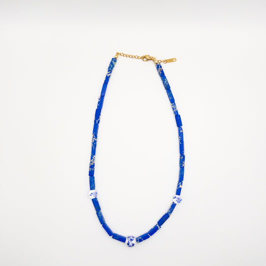 Necklace with Dark Blue Beads