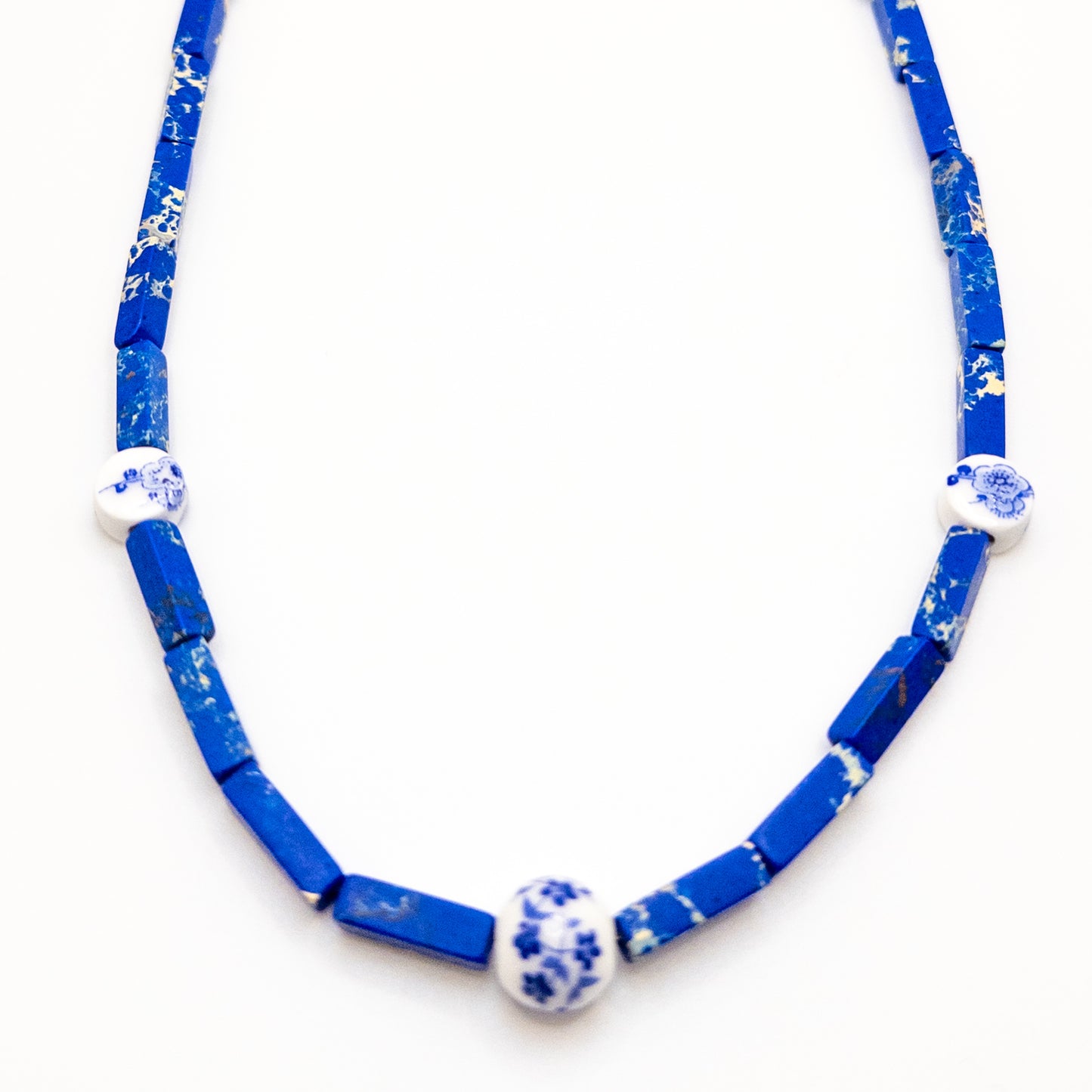 Necklace with Dark Blue Beads