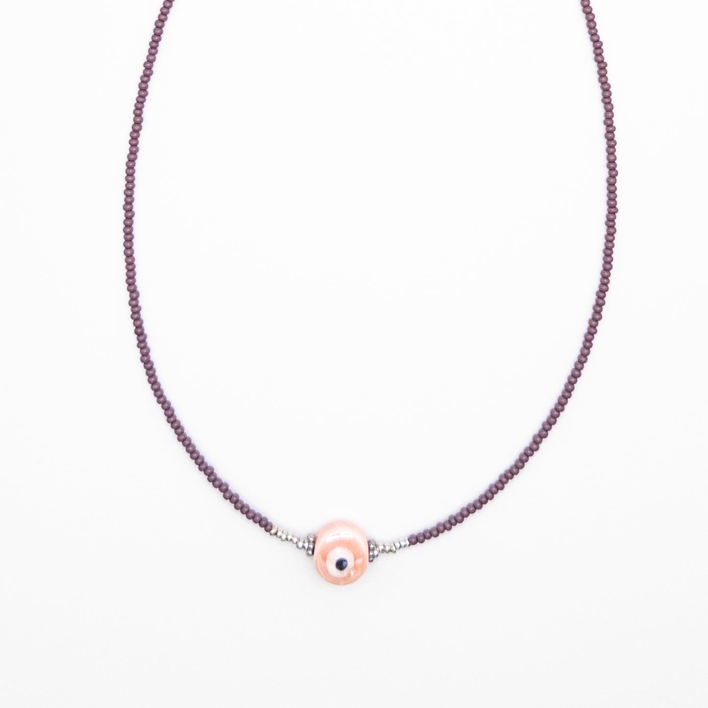 Necklace with Pink Evil Eye Talisman