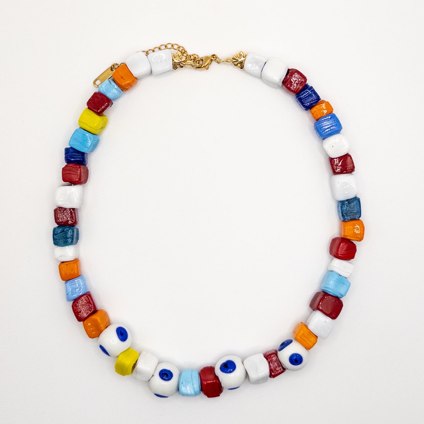 Colourful Glass Stone Necklace