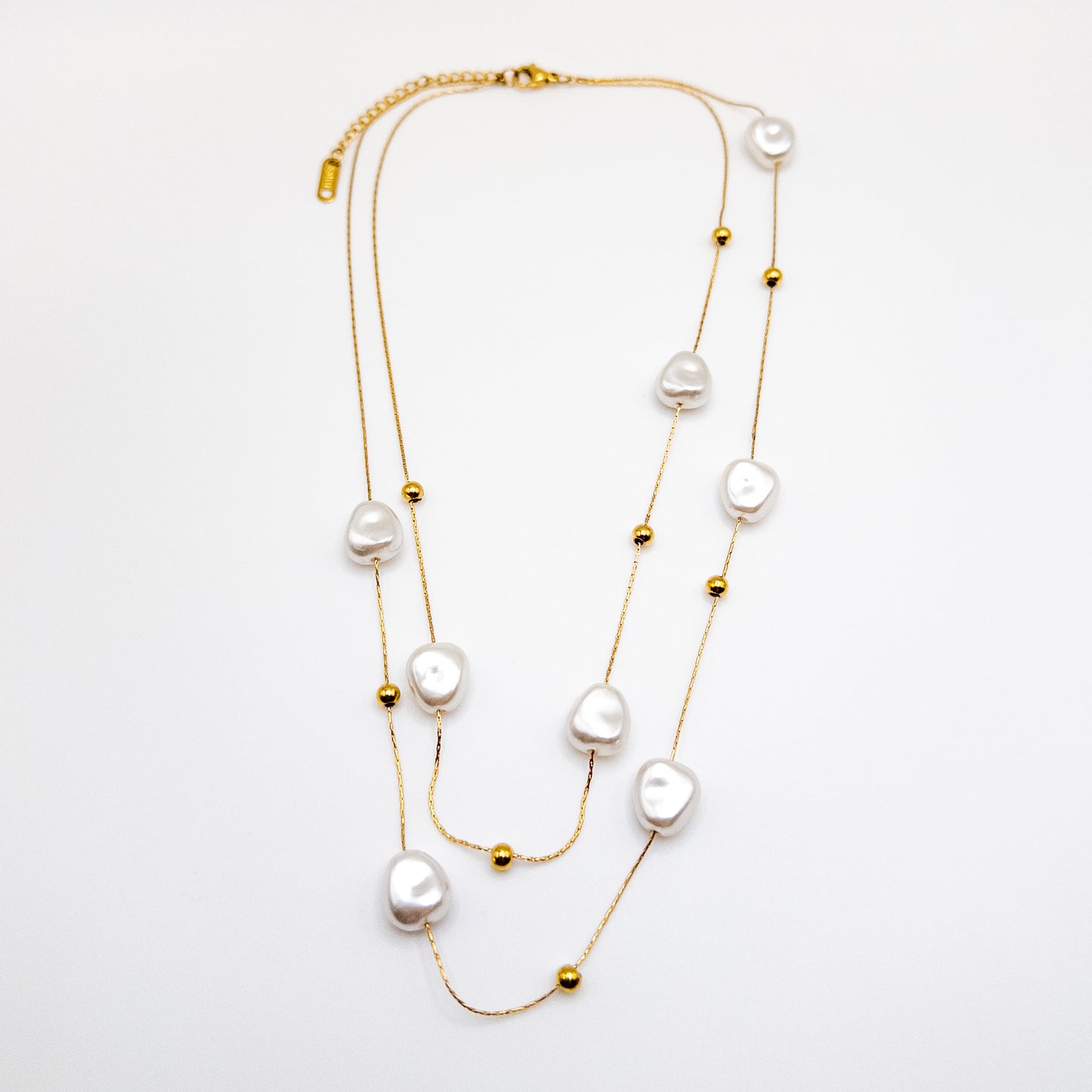 Stainless Steel with Pearl Beads Necklace