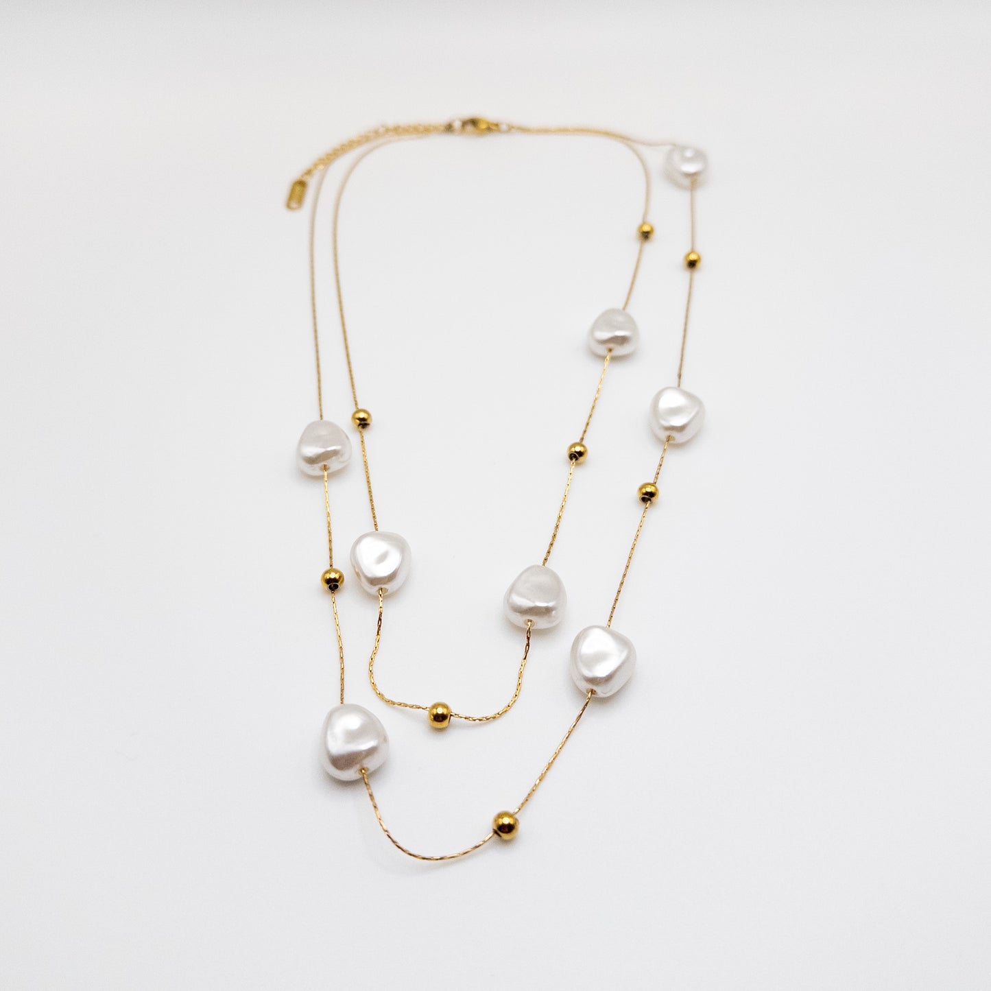 Stainless Steel with Pearl Beads Necklace