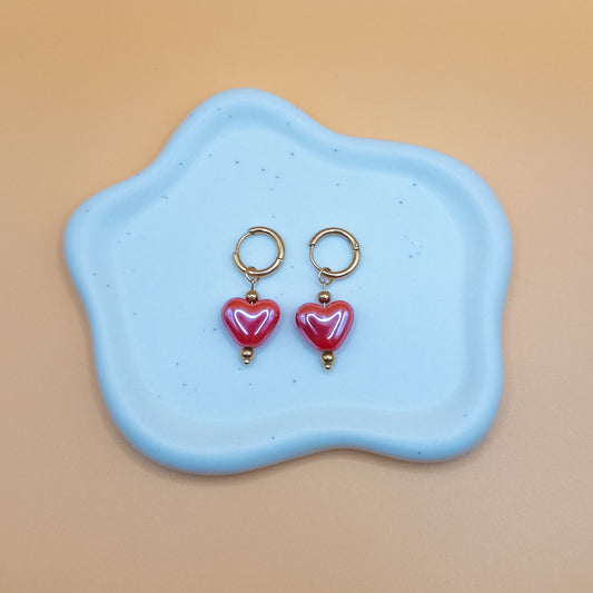 Red Heart Earrings