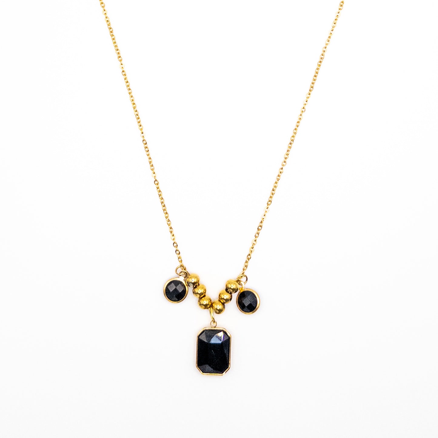 Necklace with Black Pendant