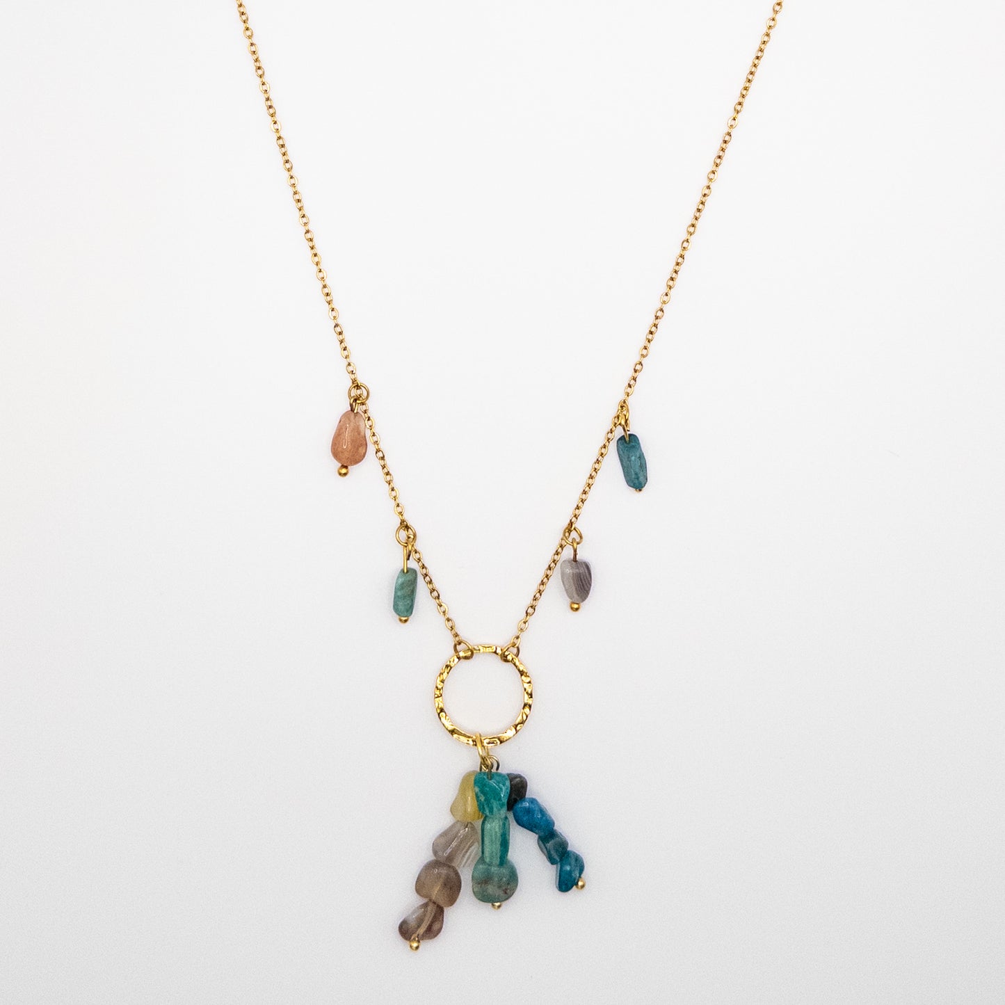 Necklace with Natural Stone Bead Pendant