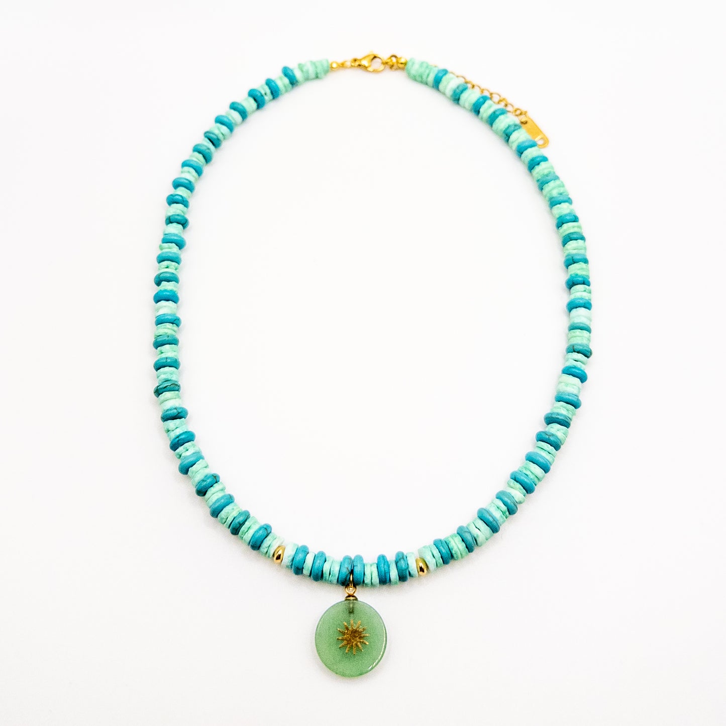 Blue & Green Bead Necklace