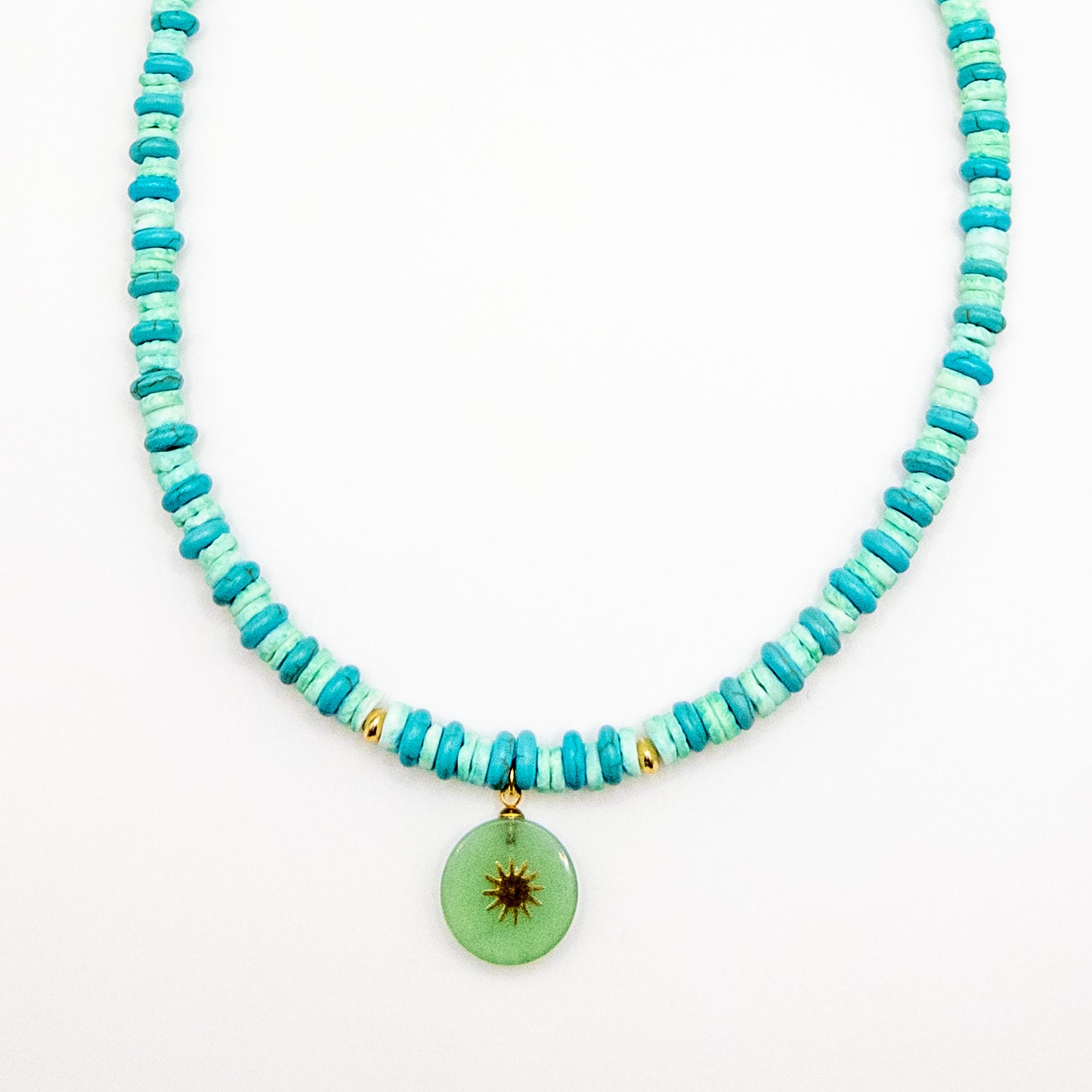 Blue & Green Bead Necklace