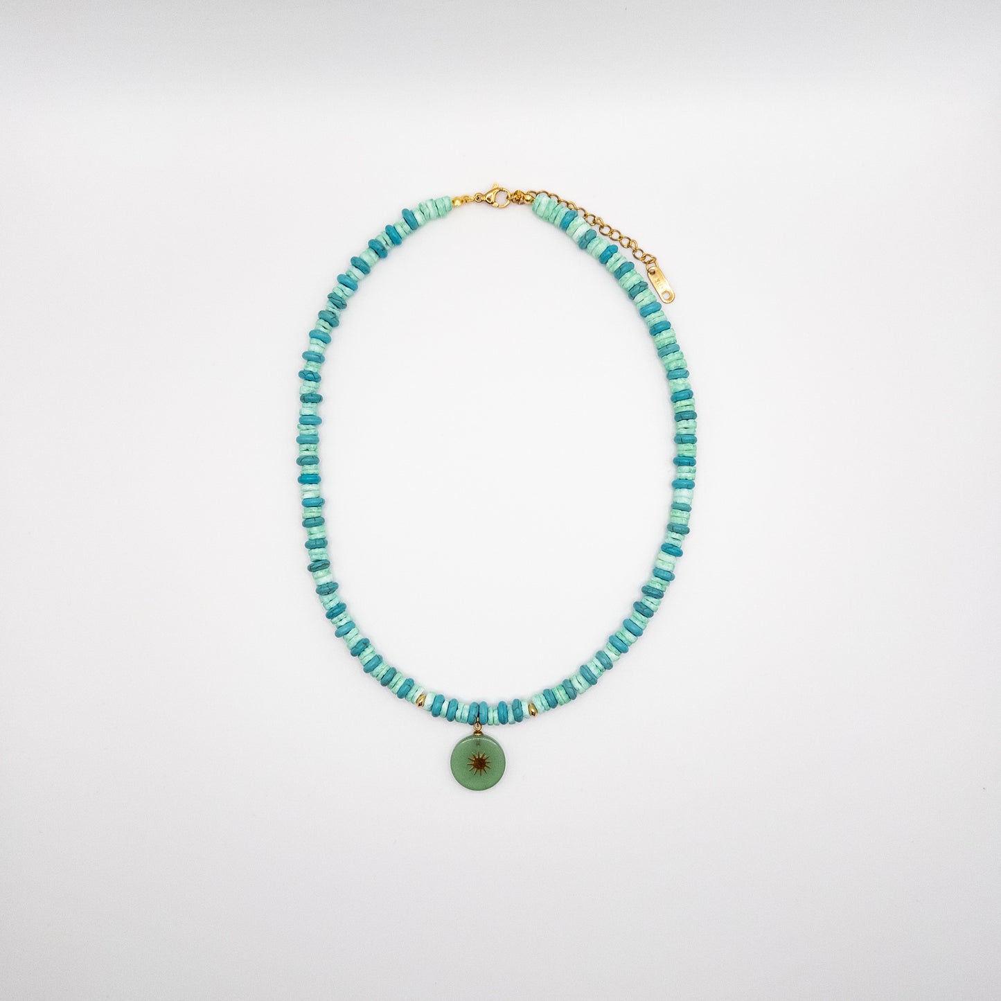 Blue & Green Bead Necklace