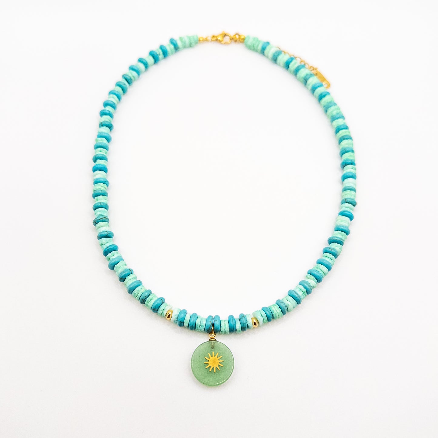 Blue & Green Bead Necklace