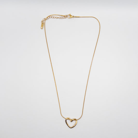 Gold Color Heart Necklace