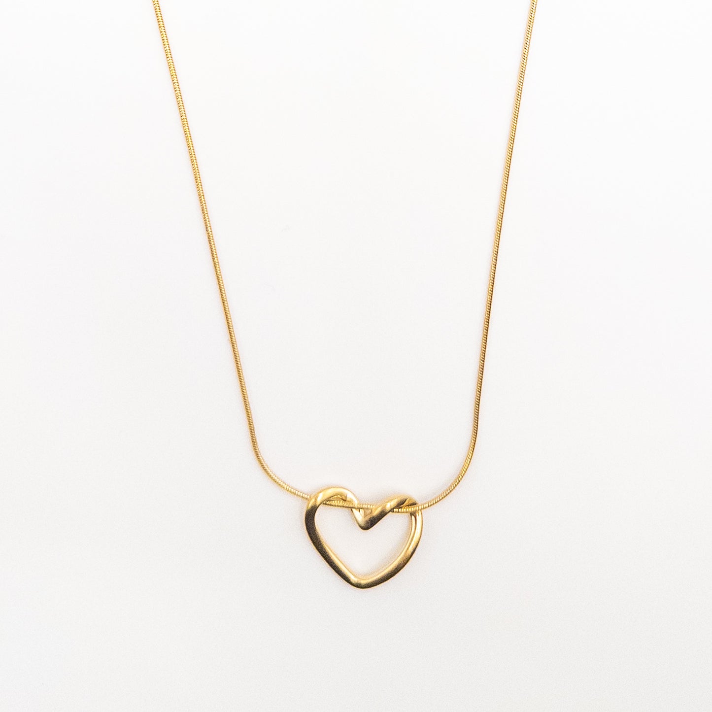 Gold Color Heart Necklace