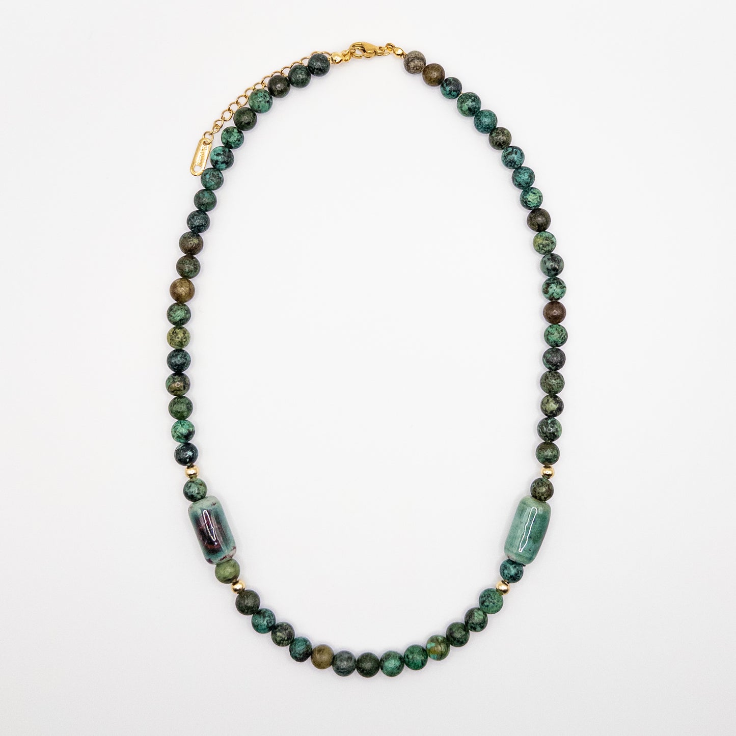 Green Ceramic Beads Necklace