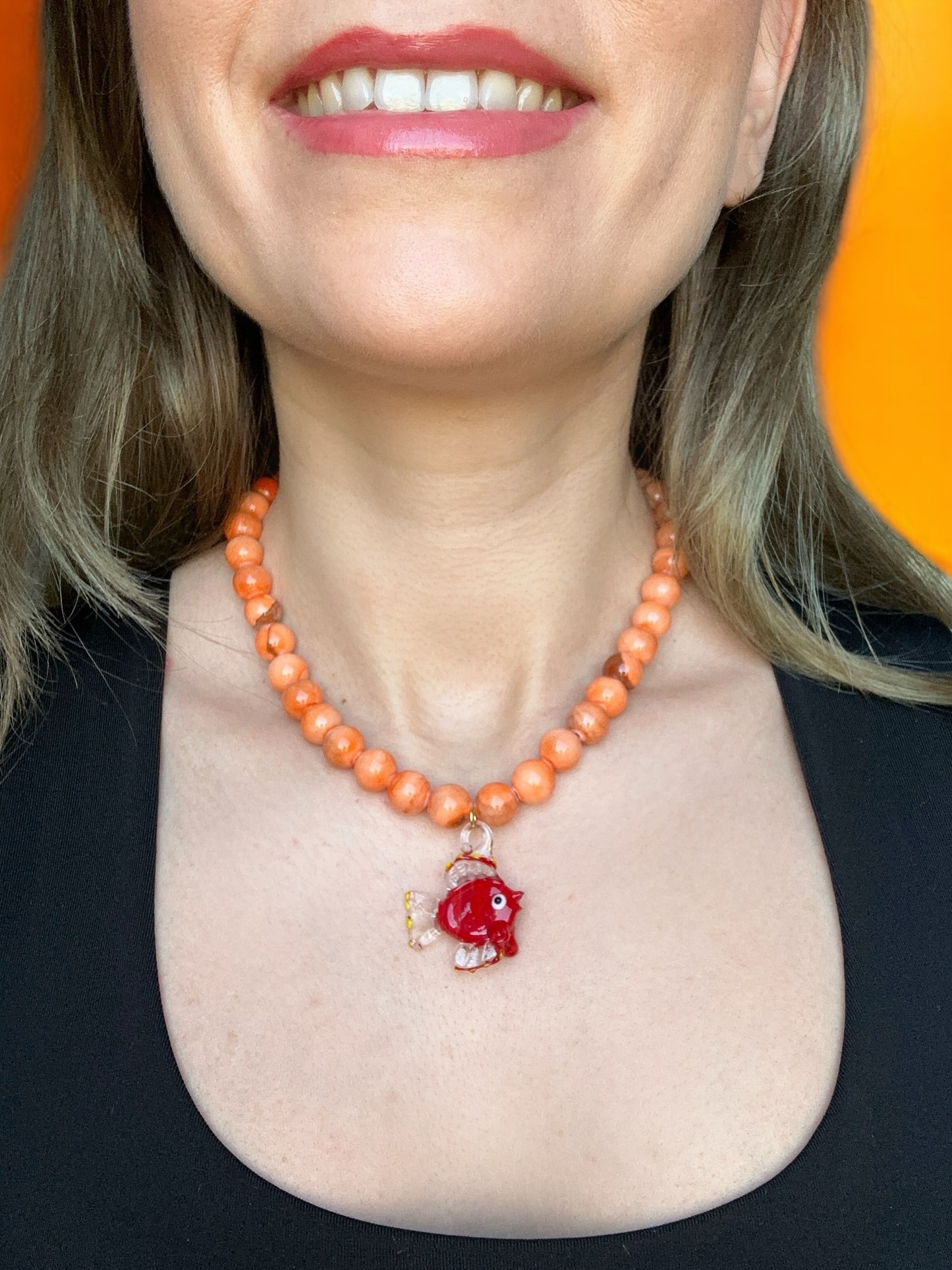 Orange Color Necklace