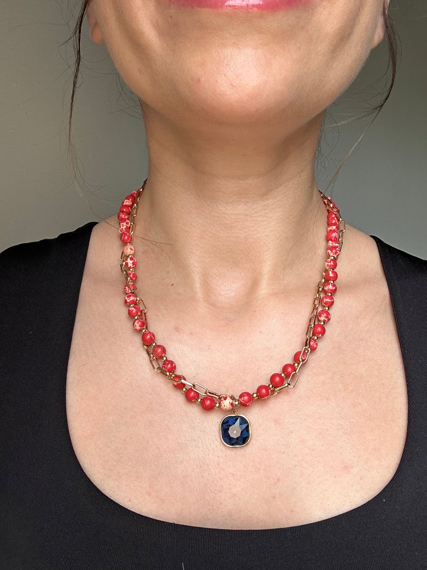 Red Variscite Necklace