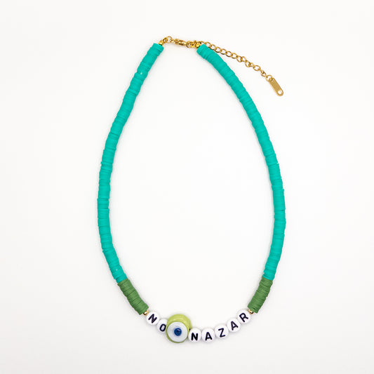 Green No Nazar Necklace