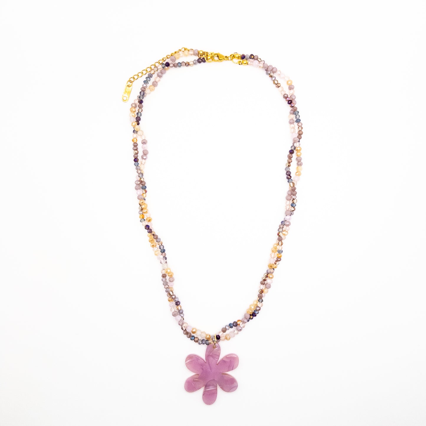 Necklace with Pink Flower